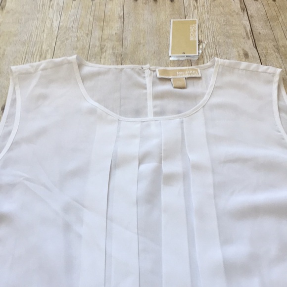 Michael Kors White Blouse Tank Top - Picture 5 of 8